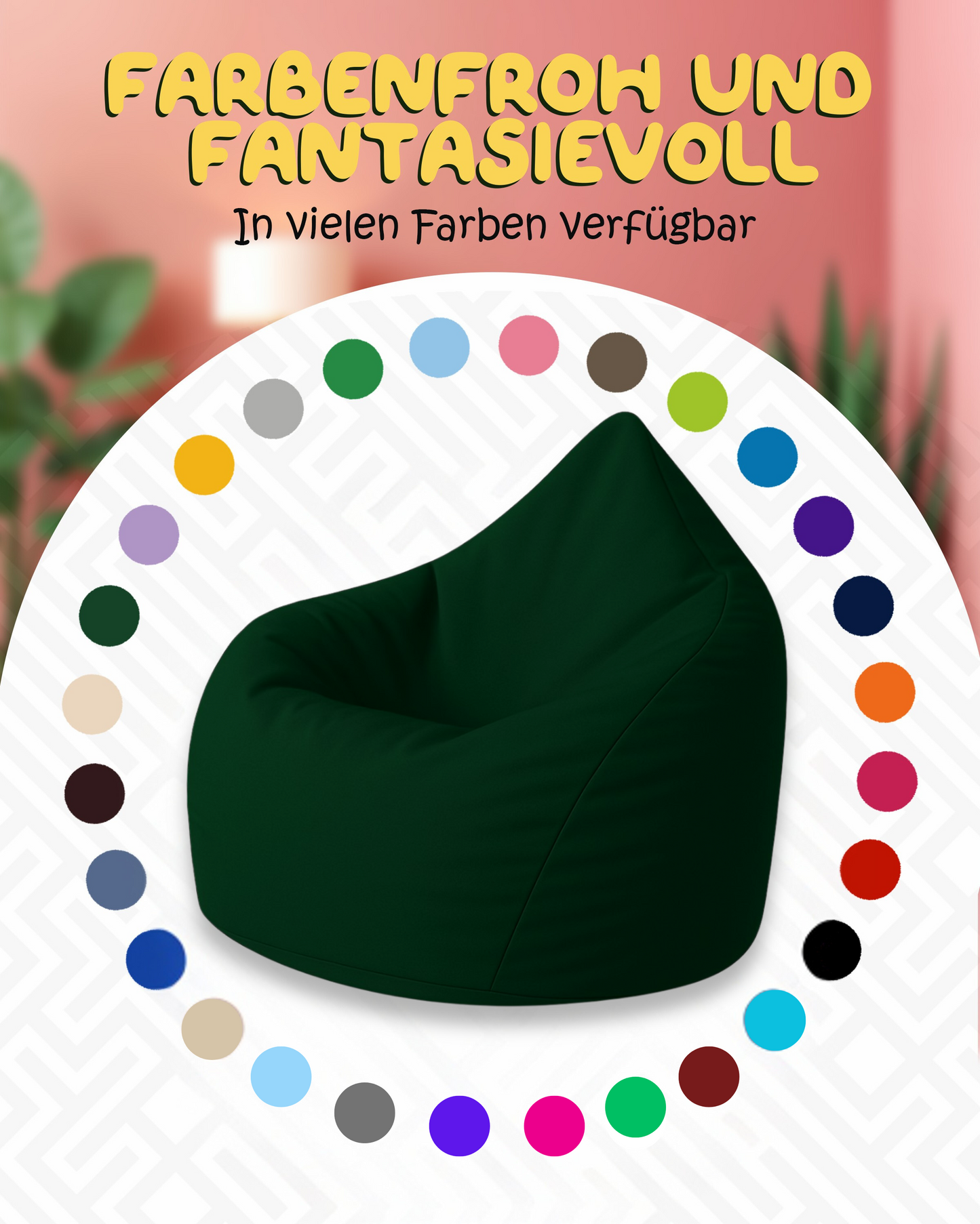 Sitzsack in Tropfenform
