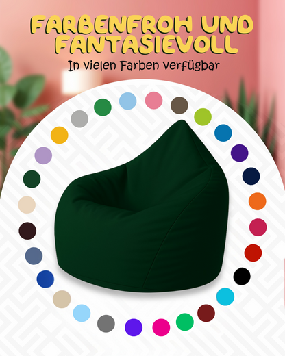 Sitzsack in Tropfenform