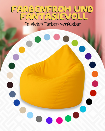 Sitzsack in Tropfenform