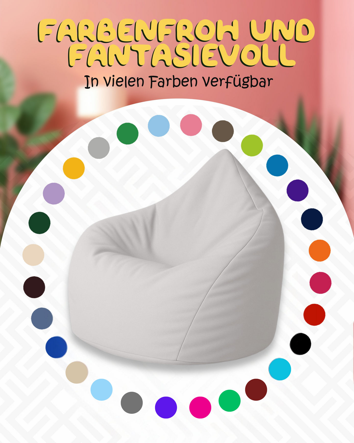 Sitzsack in Tropfenform