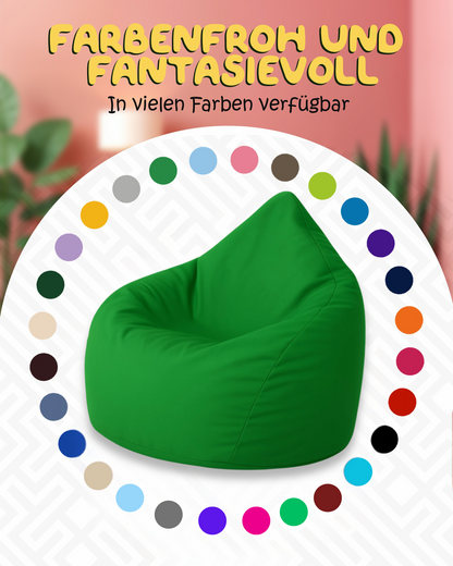 Sitzsack in Tropfenform
