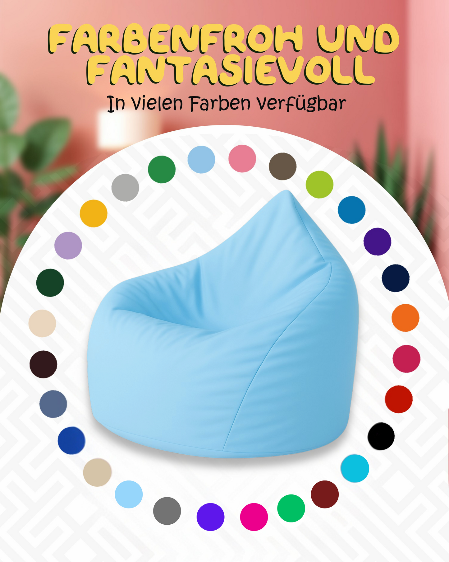 Sitzsack in Tropfenform