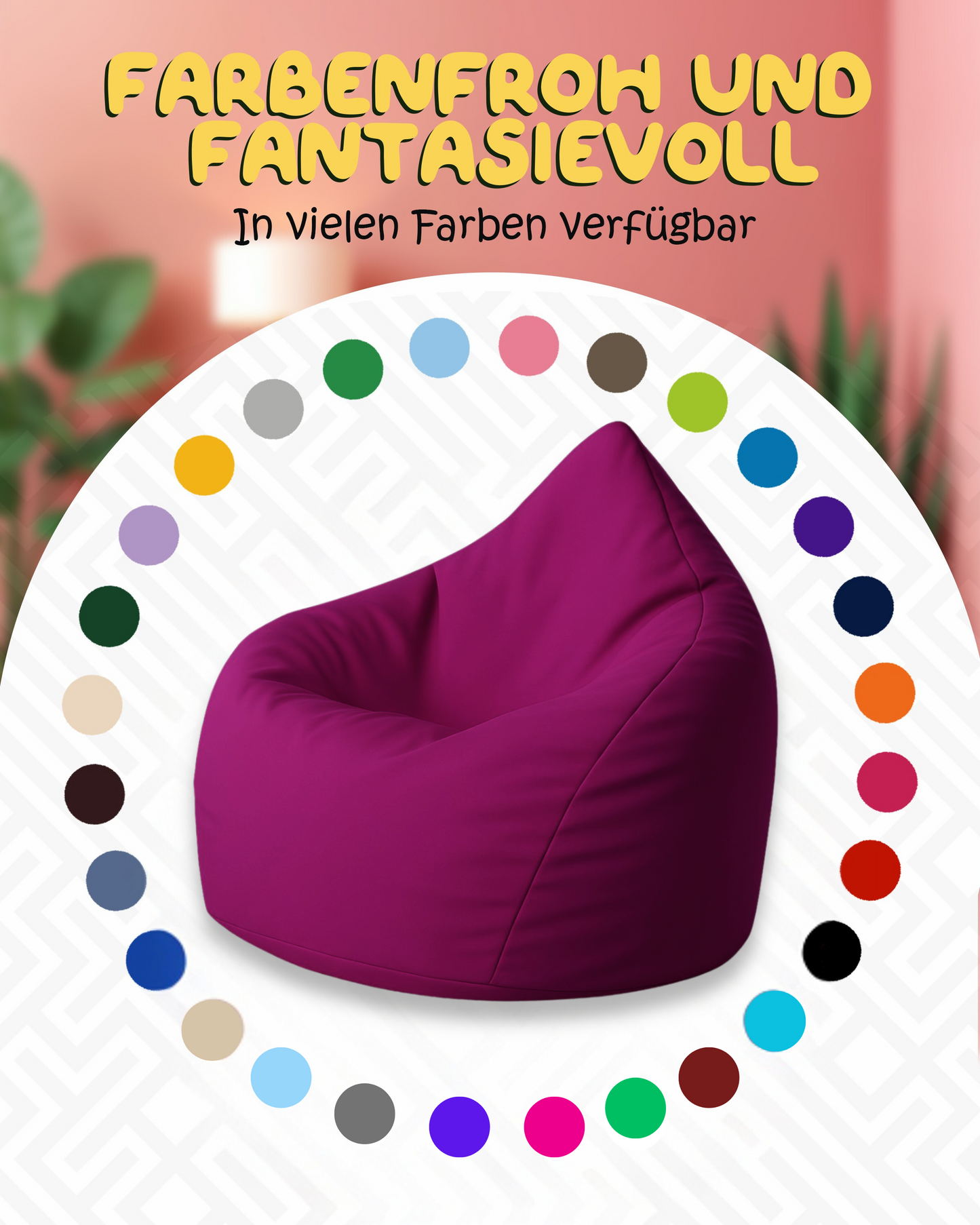 Sitzsack in Tropfenform