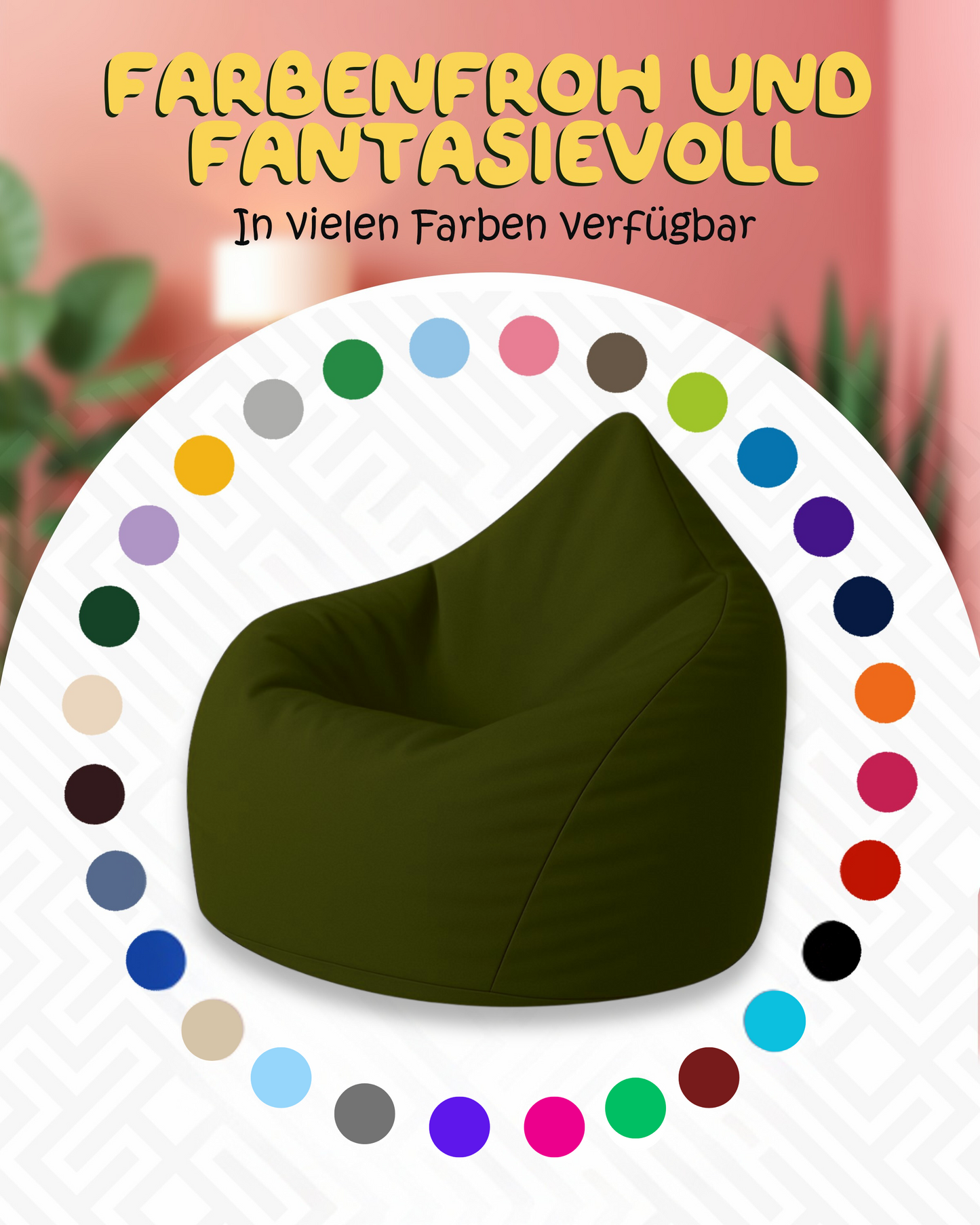 Sitzsack in Tropfenform