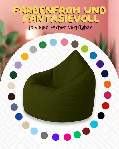 Sitzsack in Tropfenform