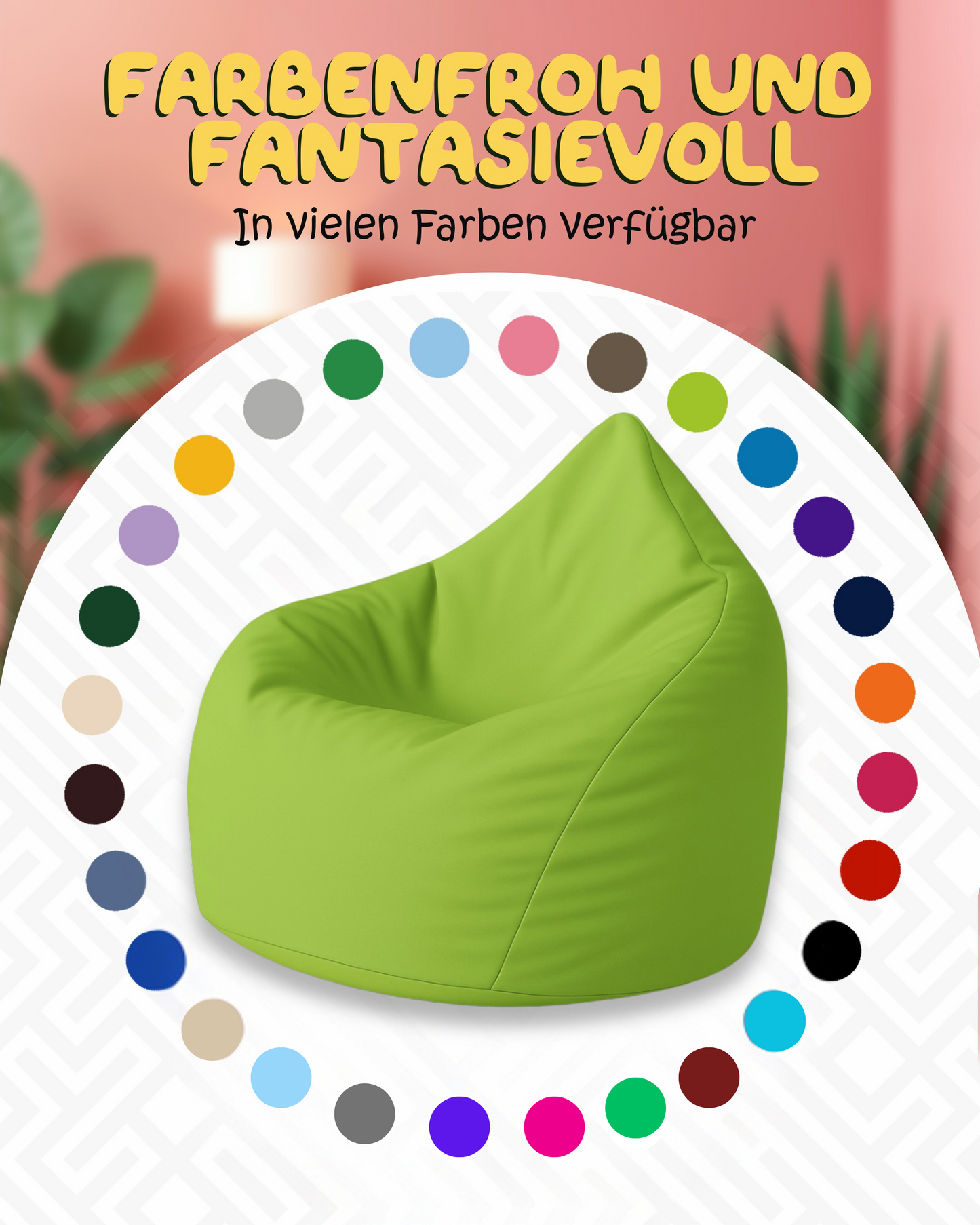 Sitzsack in Tropfenform
