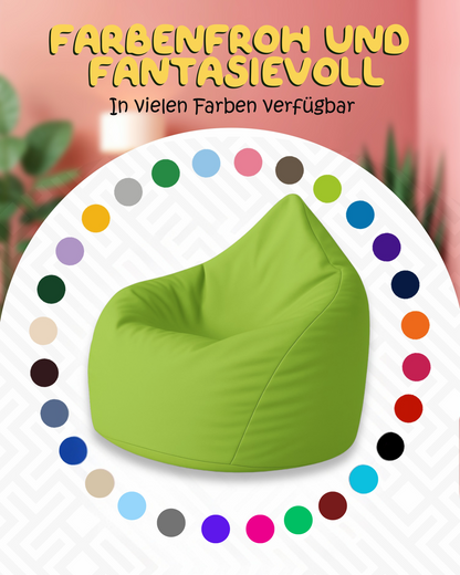 Sitzsack in Tropfenform