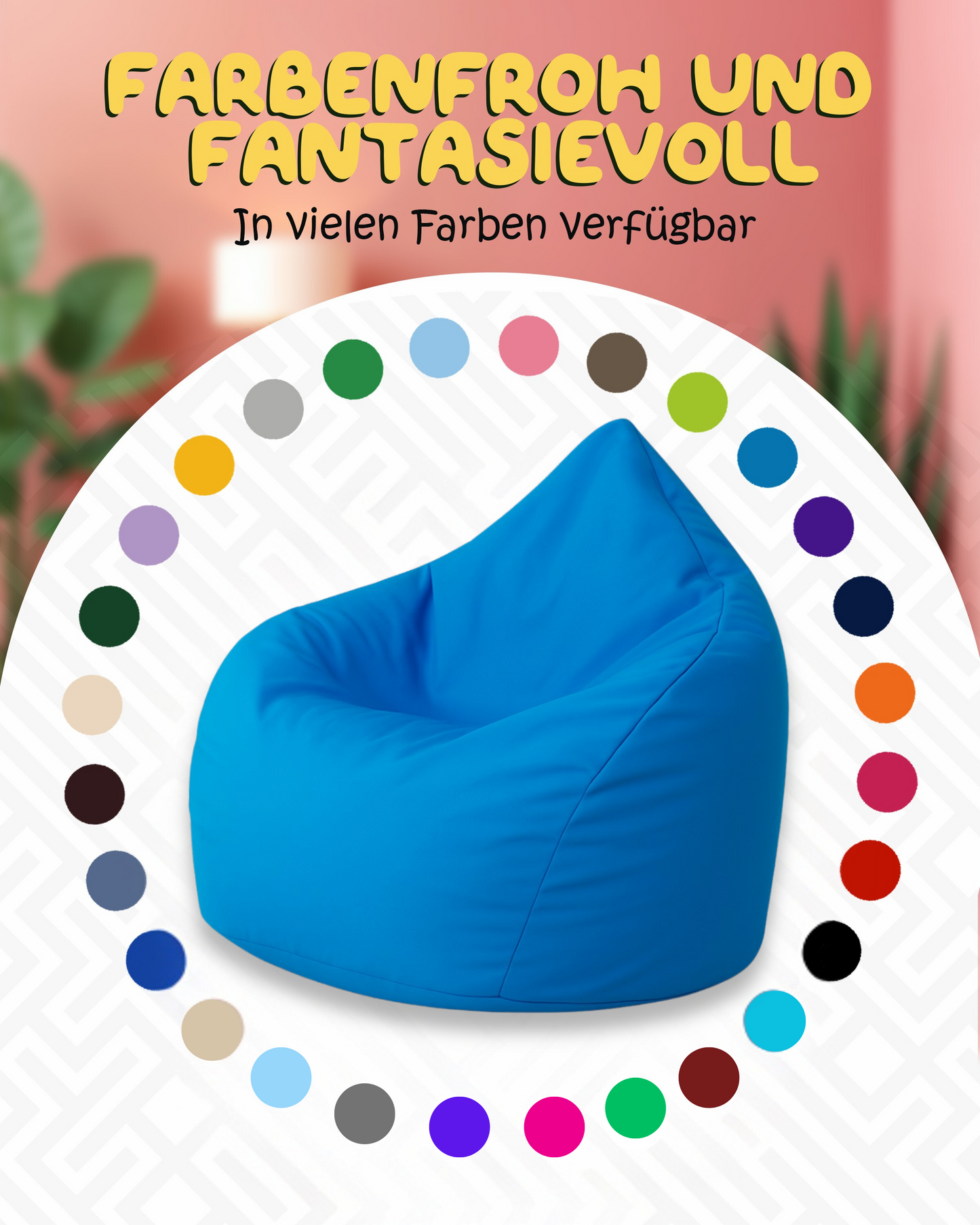 Sitzsack in Tropfenform