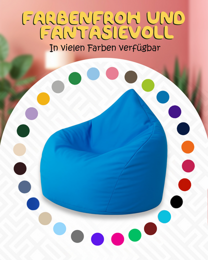 Sitzsack in Tropfenform