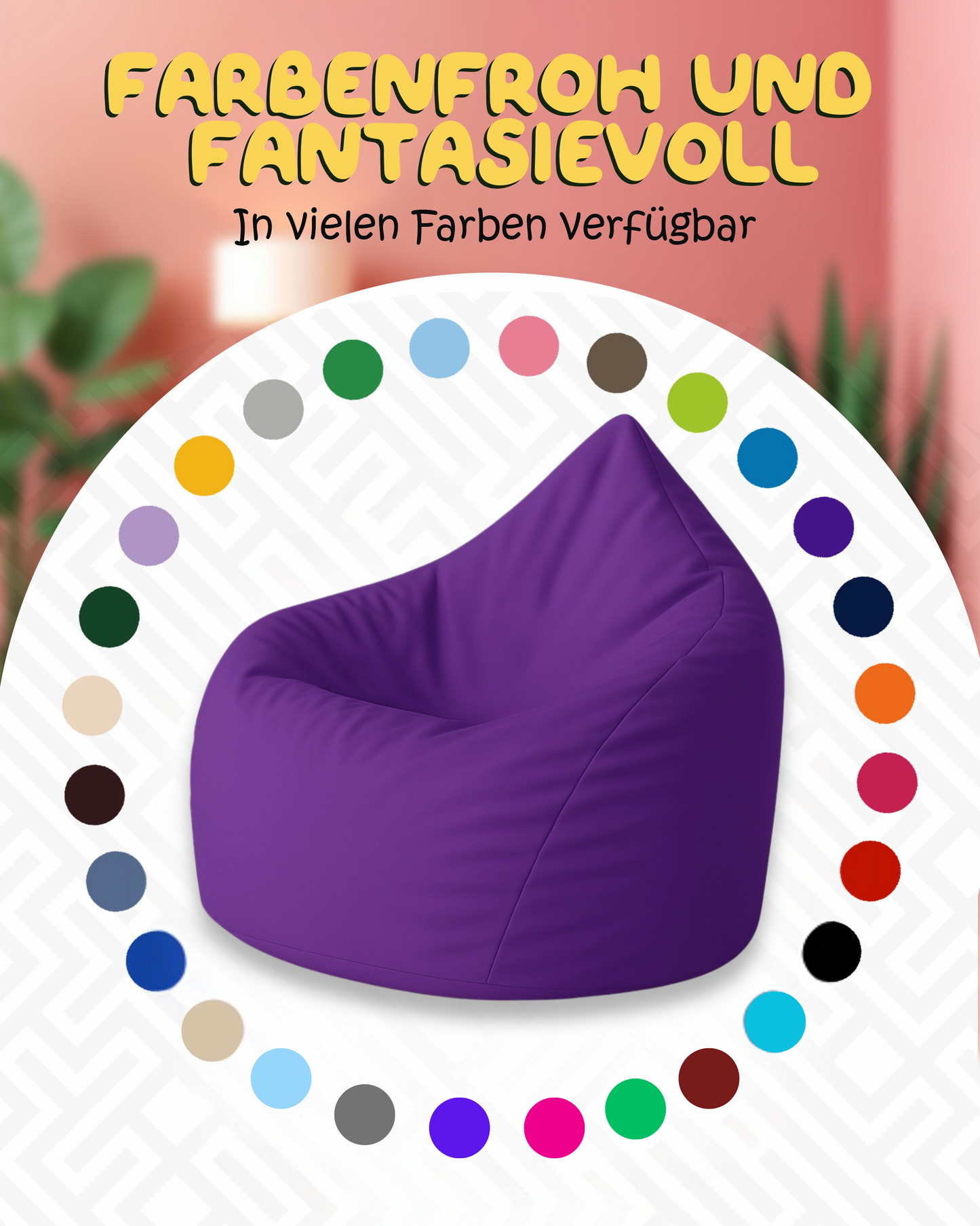 Sitzsack in Tropfenform