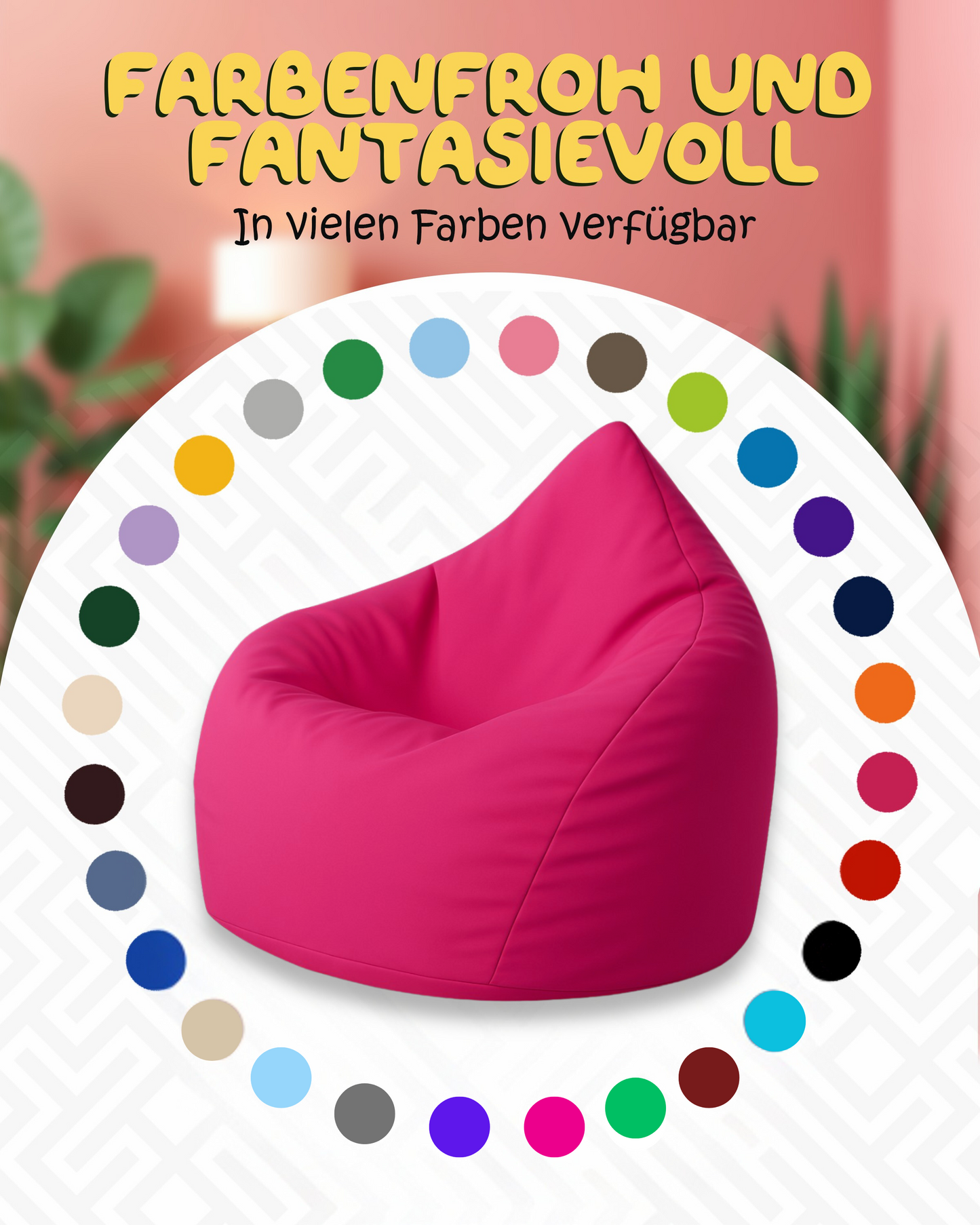 Sitzsack in Tropfenform
