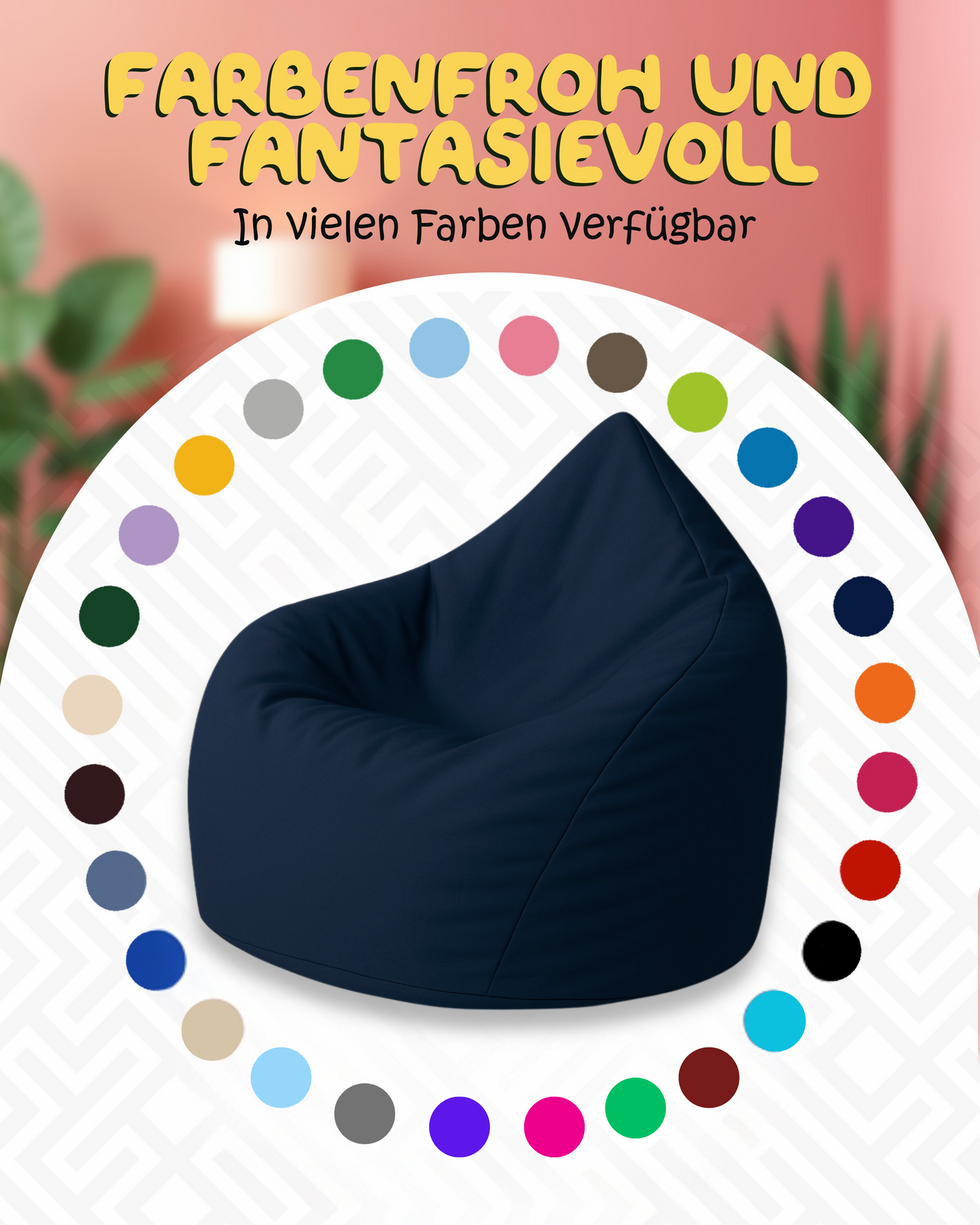 Sitzsack in Tropfenform