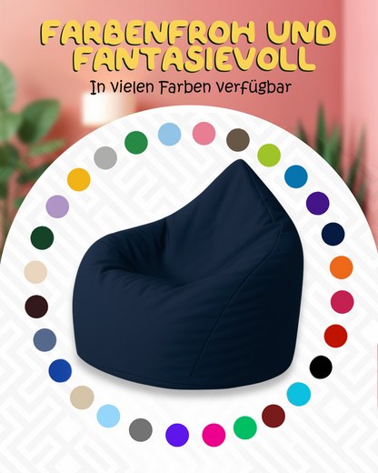 Sitzsack in Tropfenform