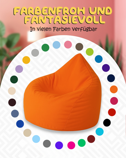 Sitzsack in Tropfenform