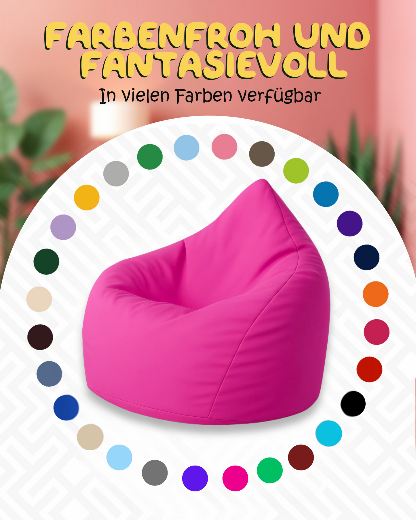 Sitzsack in Tropfenform