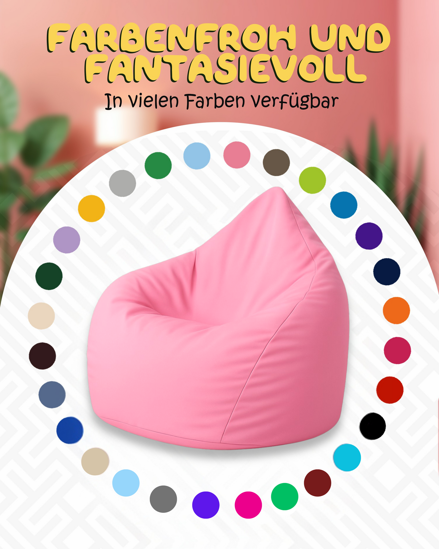 Sitzsack in Tropfenform
