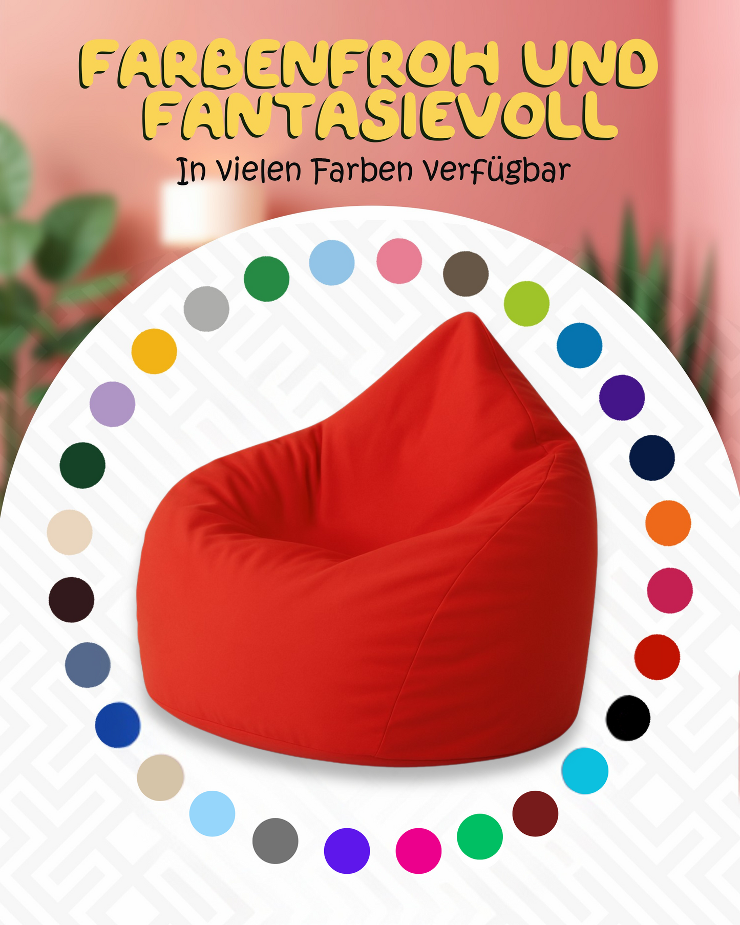 Sitzsack in Tropfenform