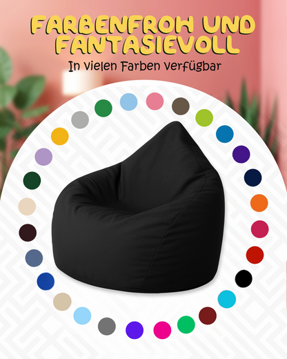 Sitzsack in Tropfenform