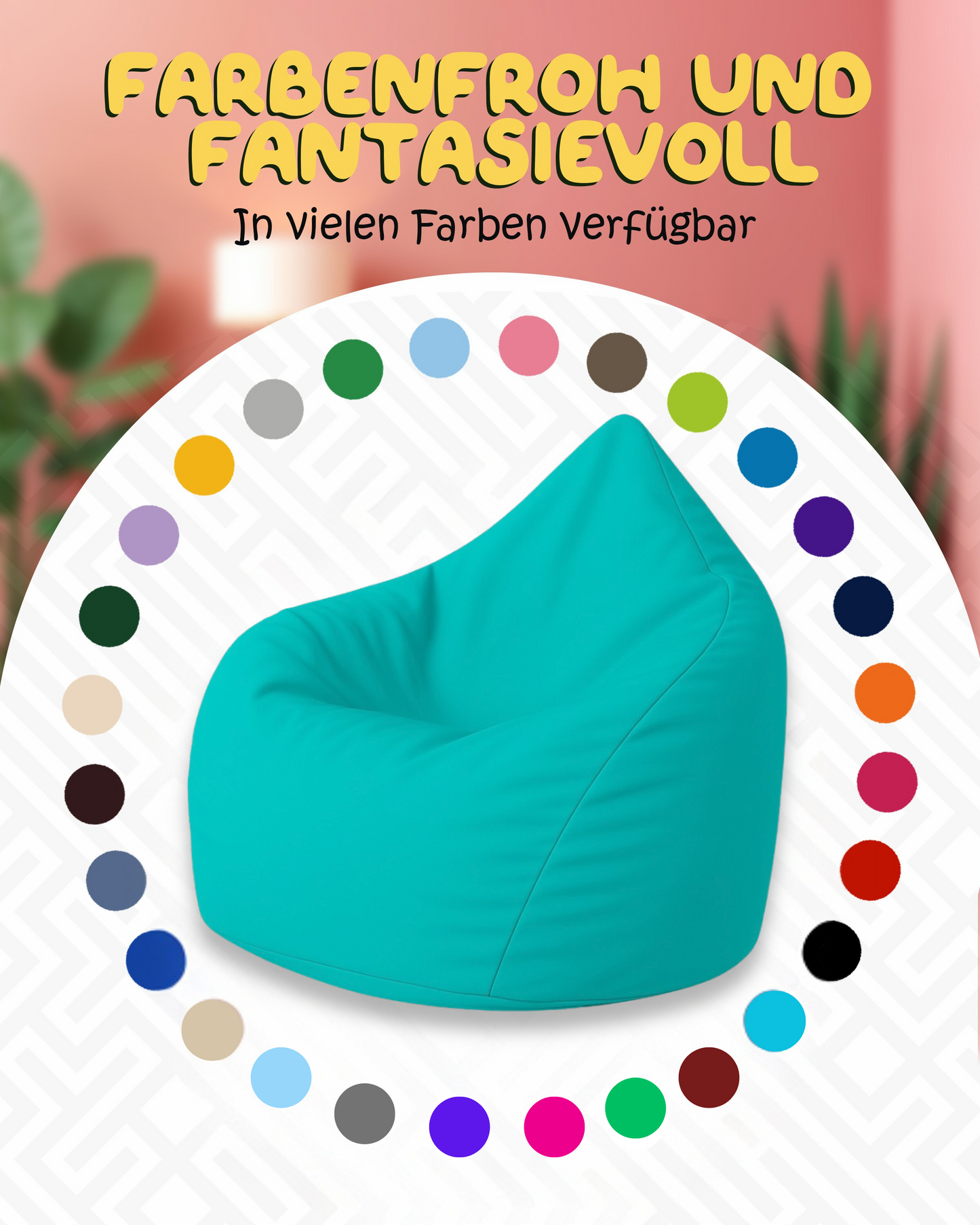 Sitzsack in Tropfenform