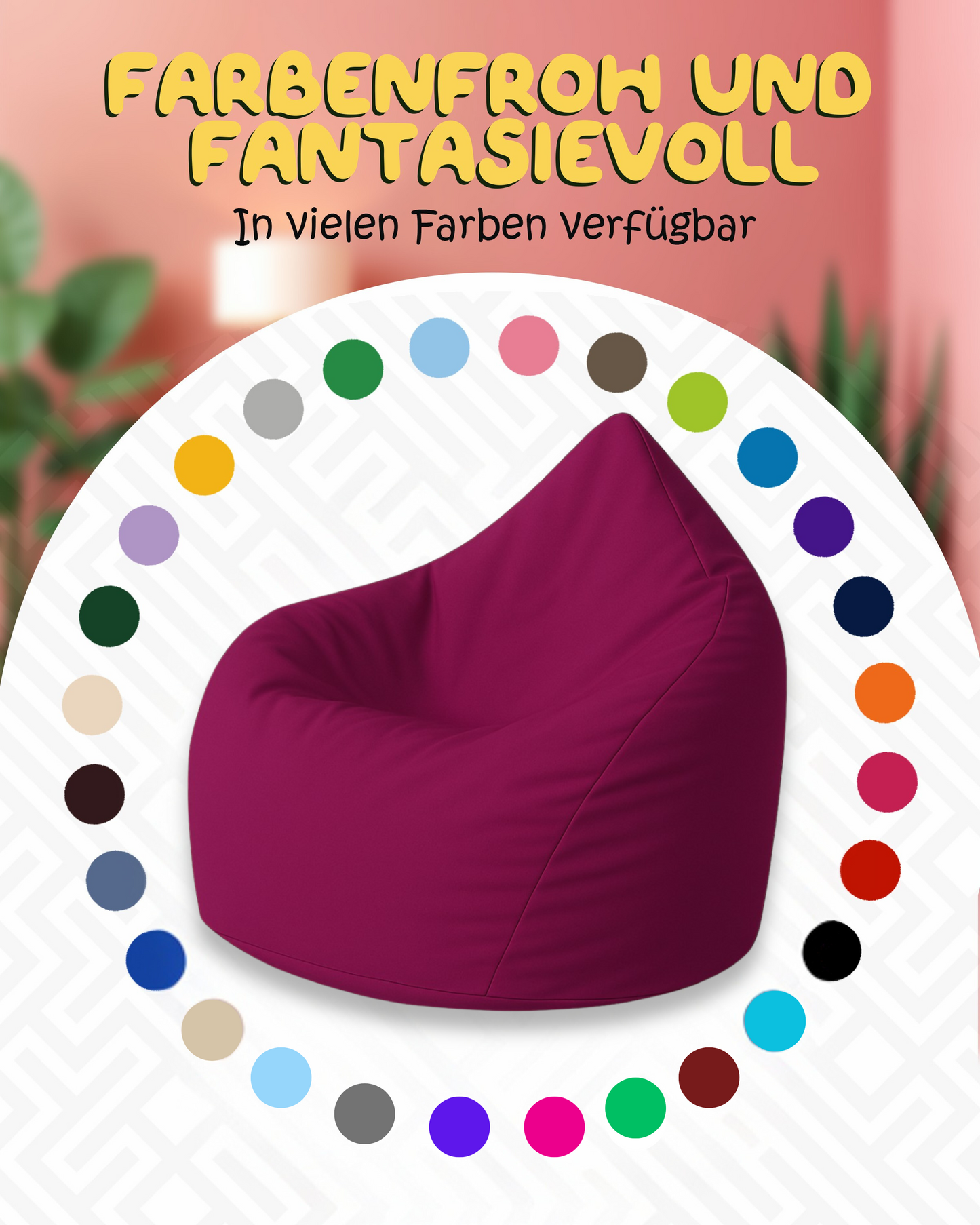 Sitzsack in Tropfenform