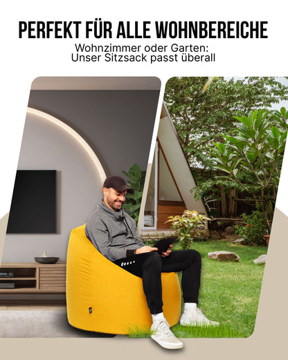 Sitzsack in Tropfenform