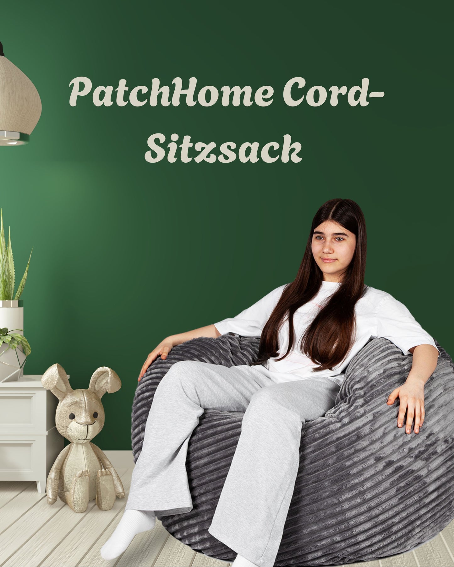 PatchHome Cord 2-in-1 Sitzsack– Stilvoller Komfort für jedes Zuhause