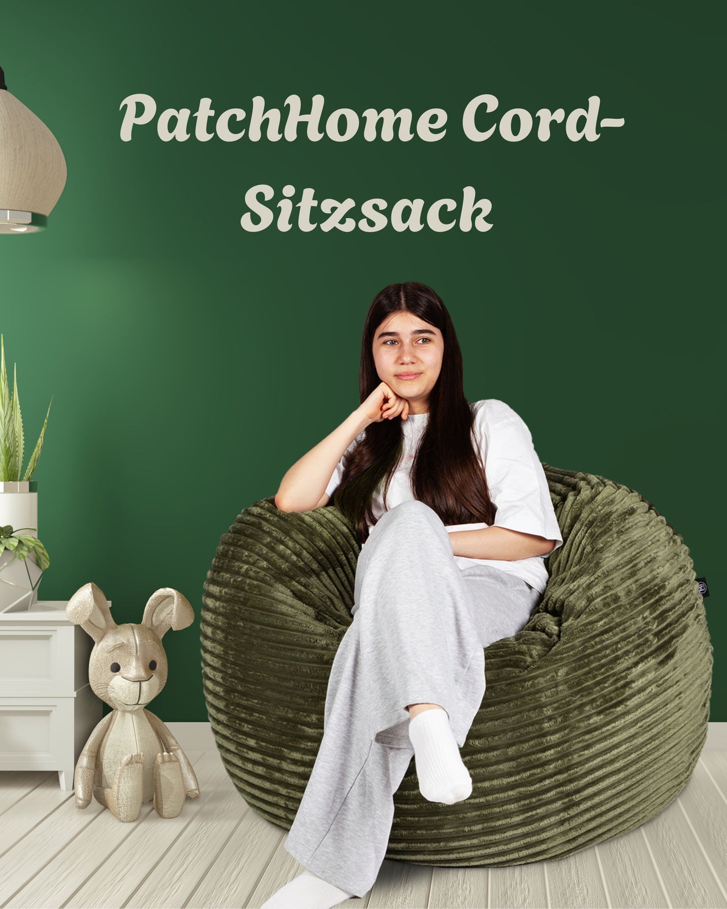 PatchHome Cord 2-in-1 Sitzsack– Stilvoller Komfort für jedes Zuhause