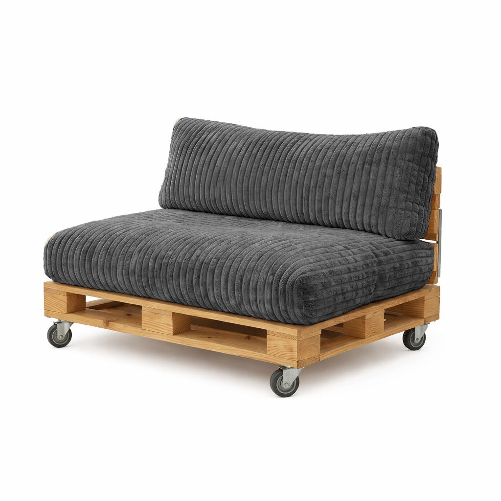 Paletti Cord™ Palettenpolster Set – Sitz- & Rückenkissen für Europaletten