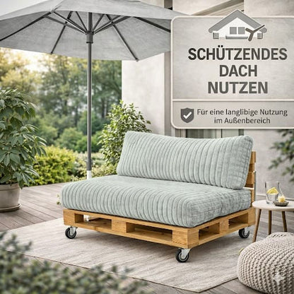 Paletti Cord™ Palettenpolster Set – Sitz- & Rückenkissen für Europaletten
