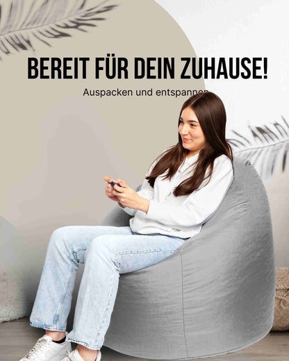 Sitzsack in Tropfenform