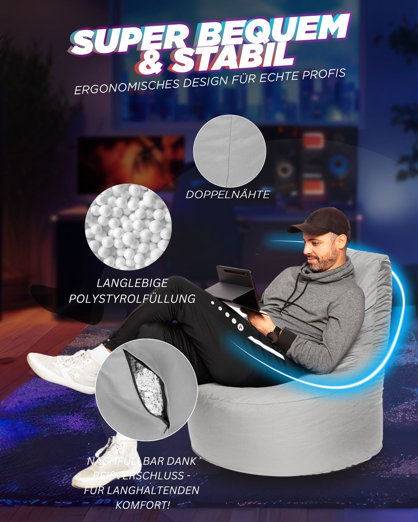 Gaming Sitzsack XXL