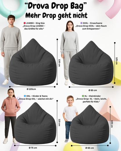 Sitzsack in Tropfenform Jumbo