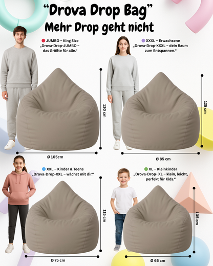 Sitzsack in Tropfenform Jumbo