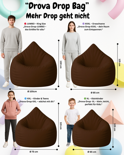 Sitzsack in Tropfenform Jumbo