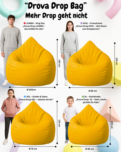 Sitzsack in Tropfenform Jumbo