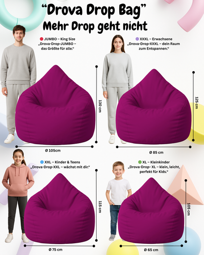 Sitzsack in Tropfenform Jumbo