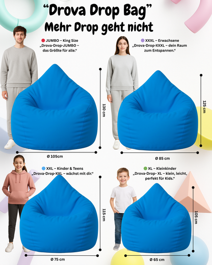 Sitzsack in Tropfenform Jumbo