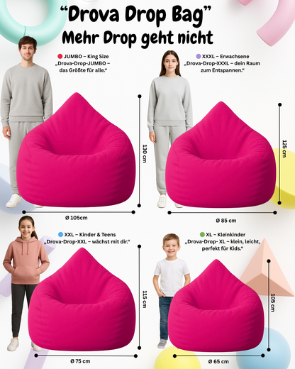 Sitzsack in Tropfenform Jumbo