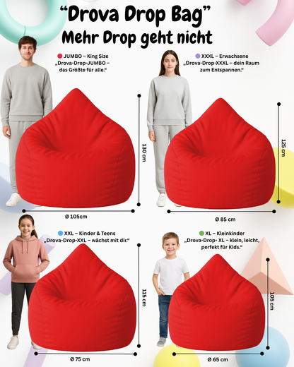 Sitzsack in Tropfenform Jumbo