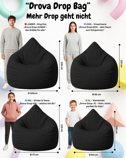 Sitzsack in Tropfenform Jumbo