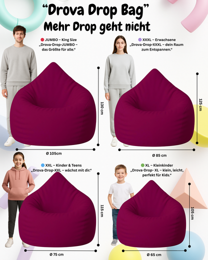 Sitzsack in Tropfenform Jumbo
