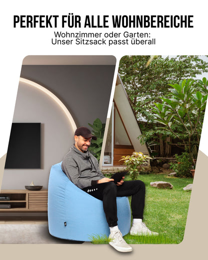 Sitzsack in Tropfenform