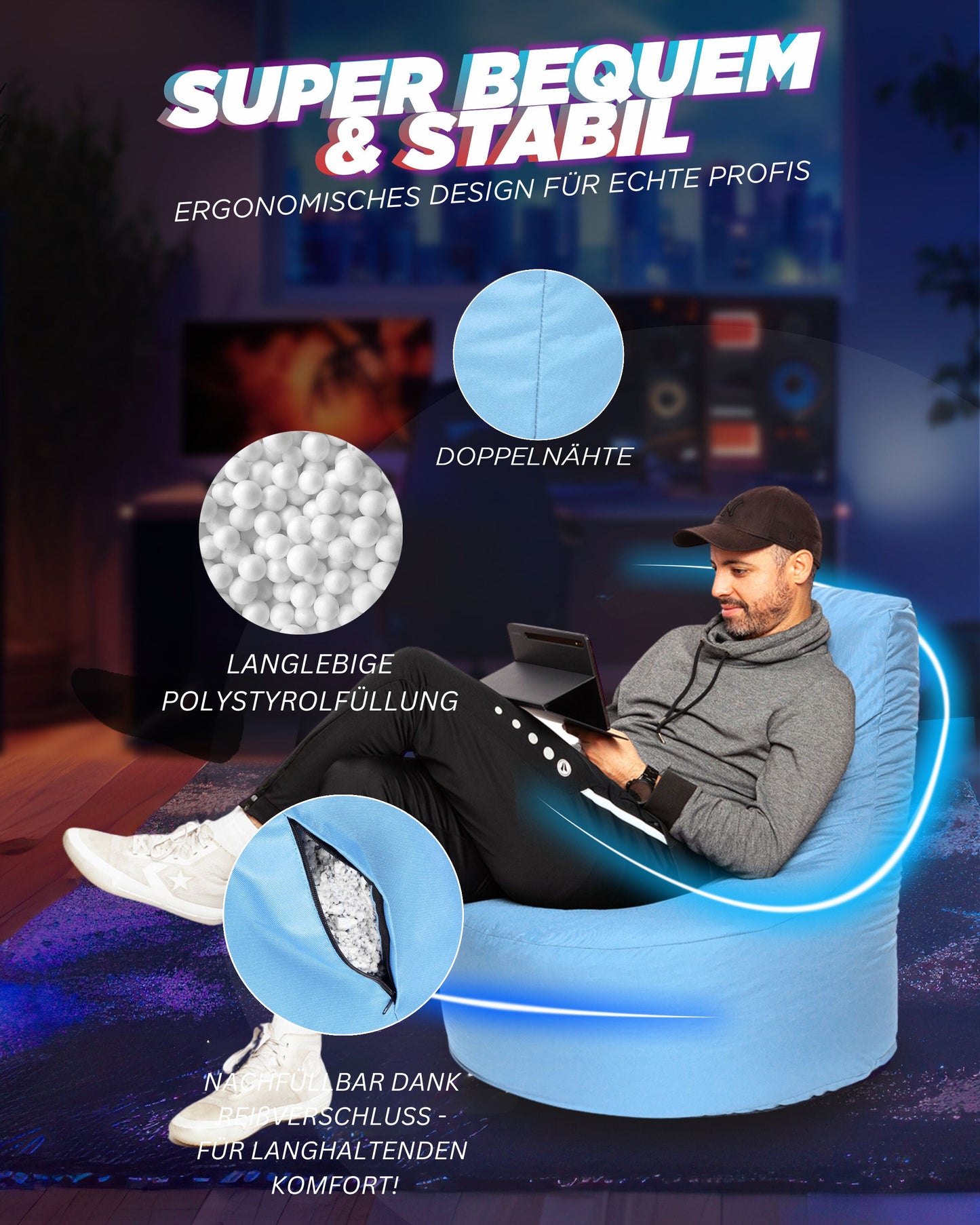 Gaming Sitzsack XXL