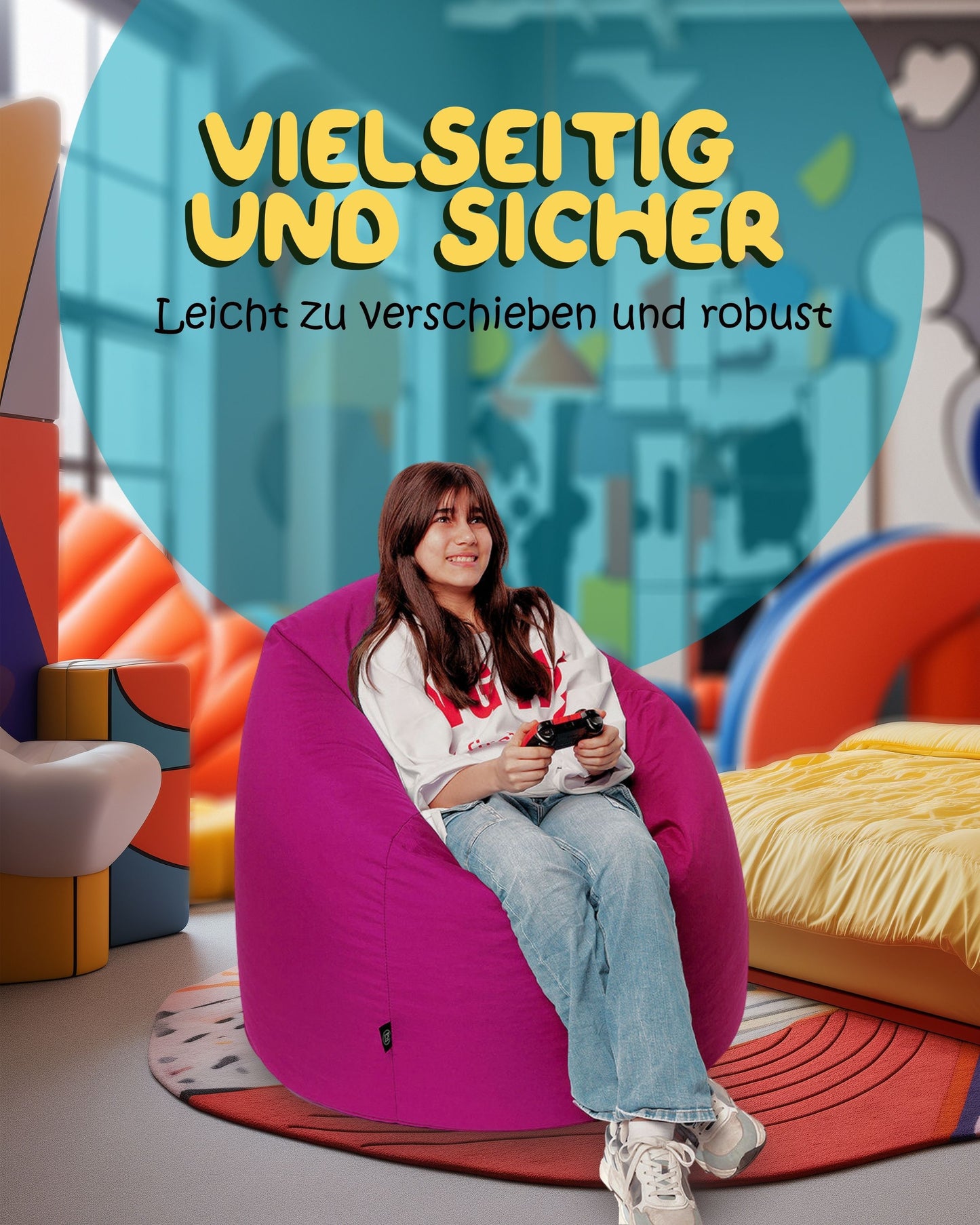 Sitzsack in Tropfenform