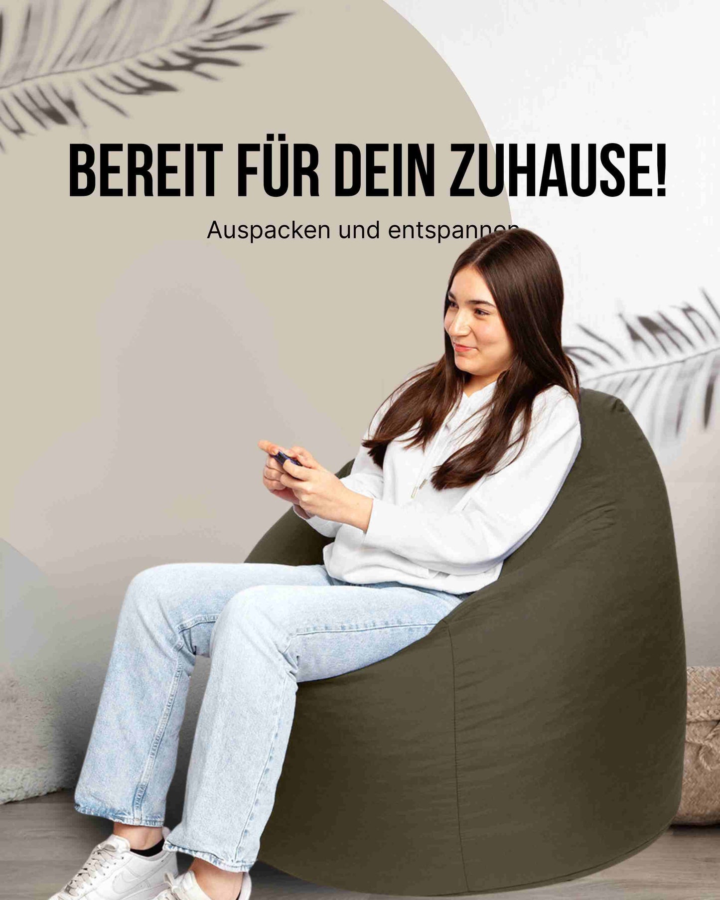 Sitzsack in Tropfenform