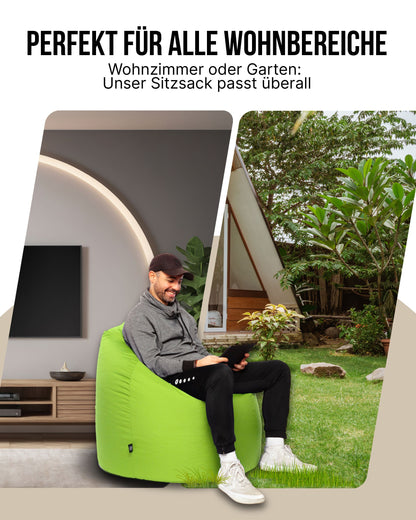 Sitzsack in Tropfenform