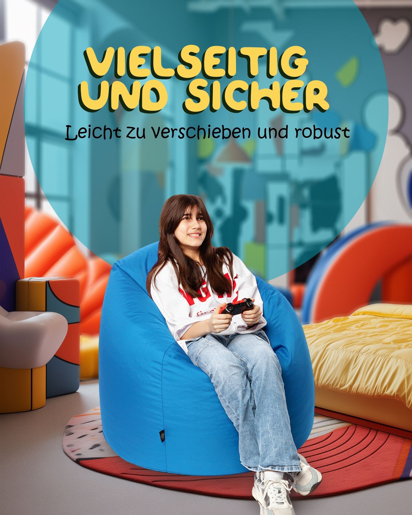 Sitzsack in Tropfenform