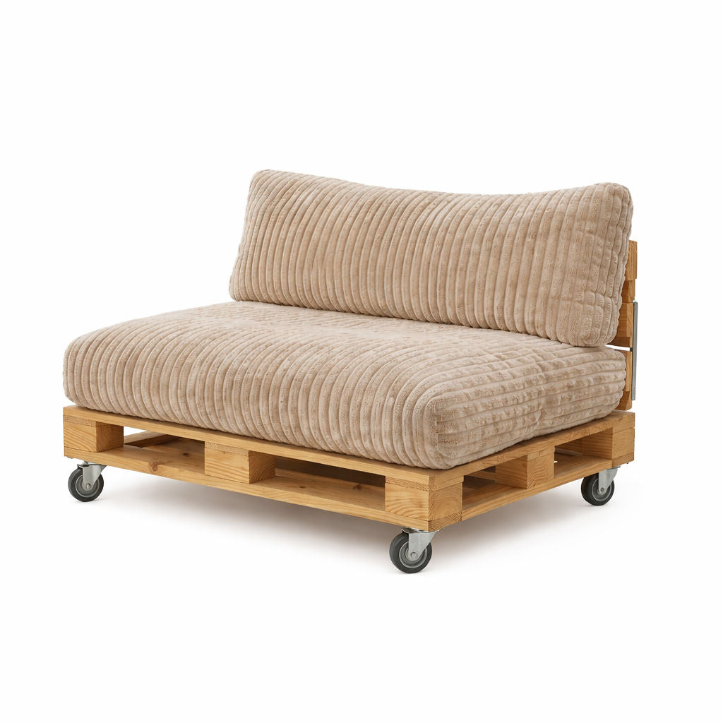 Paletti Cord™ Palettenpolster Set – Sitz- & Rückenkissen für Europaletten