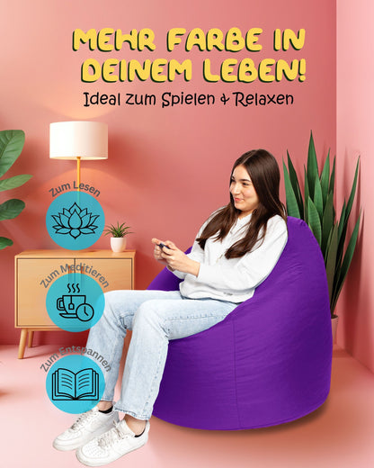 Sitzsack in Tropfenform