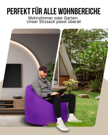 Sitzsack in Tropfenform